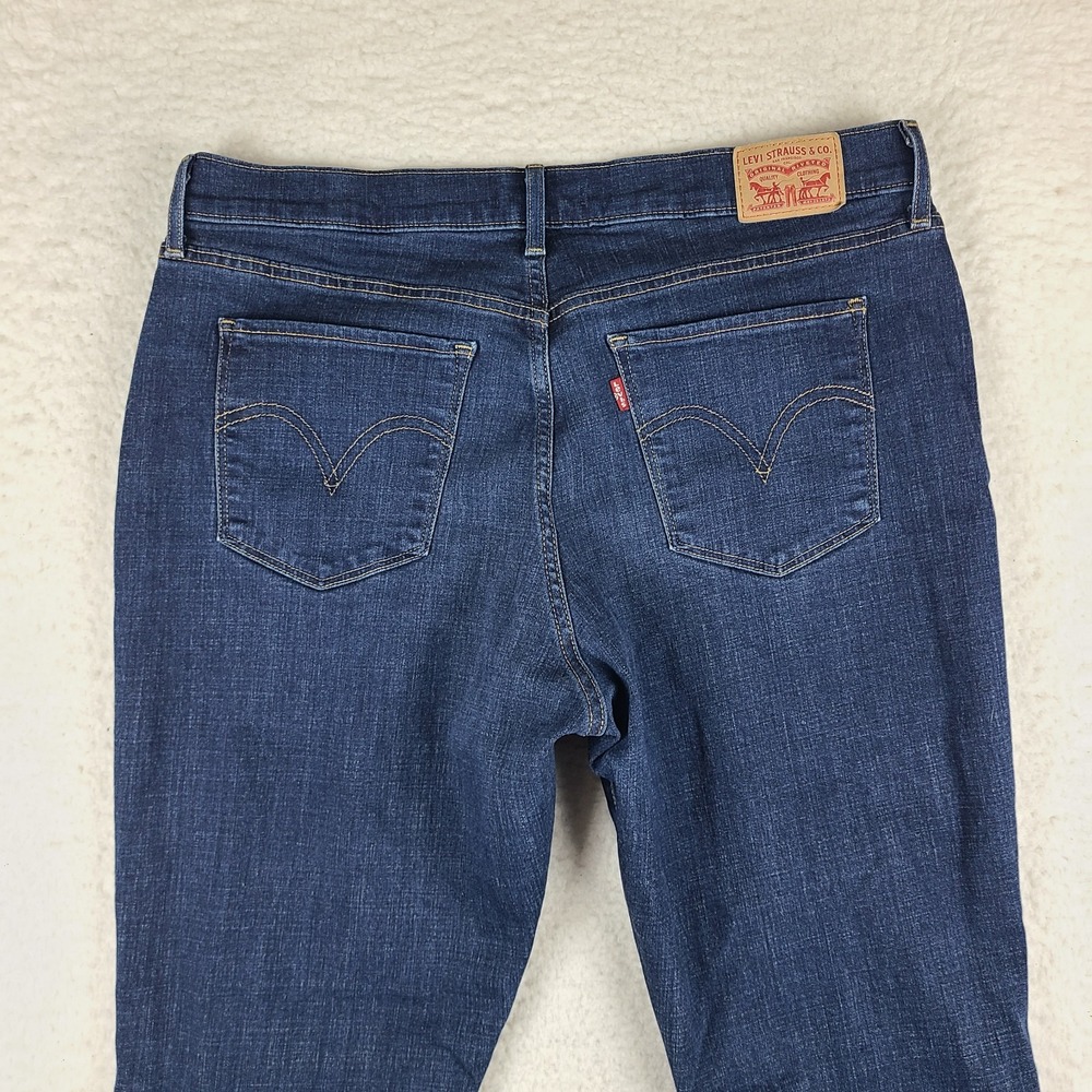 Levi's Jeans Womens 14 32x28 Blue Classic Straight‎ Leg Dark Wash Denim - Picture 11 of 14